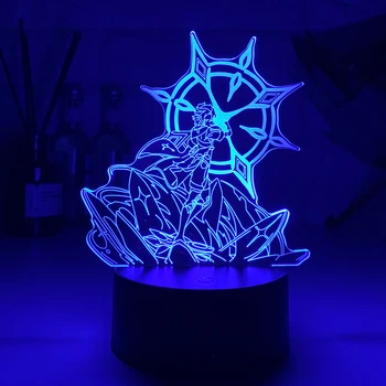Genshin Poveikio Naktį Šviesos 3D Iliuzija Lempos Karšto Žaidimas Šviesos Miegamojo Puošimas LED Žibintai, Atmosfera Lovos Vaikams Dovanų Juoda Bazės