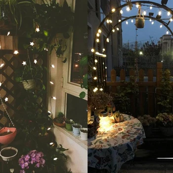 Girlianda LED Eilutę, Šviesos, Žvaigždės Formos, Fėja, Kalėdų Žiburiai Kalėdų Šviesos Šventė Lempos partijų Vestuvių Dekoravimas