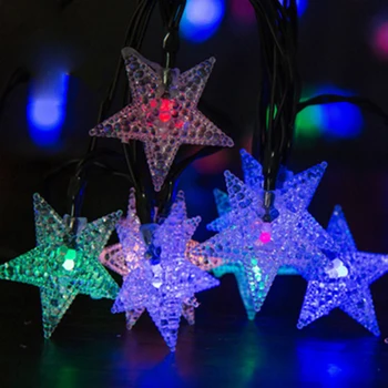 Girlianda LED Eilutę, Šviesos, Žvaigždės Formos, Fėja, Kalėdų Žiburiai Kalėdų Šviesos Šventė Lempos partijų Vestuvių Dekoravimas