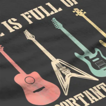 Gitara - Gyvenimas yra Pilnas Svarbus Pasirinkimo Juokinga G T-Shirt Juoda, didmeninės Drabužių, Negabaritinių Rankovės Streetwear Retro Tees 13644