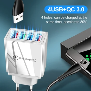 Greitai Charge3.0 USB Įkroviklį, 