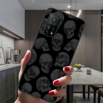 Grim Reaper Kaukolės Skeletas Telefoną Atveju Xiaomi Mi 10T Lite Ultra 10 Redmi Pastaba 9S 7 8 9 Note9 Pro 8T Juoda Minkštas Silikoninis Dangtelis
