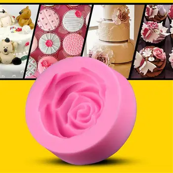 Gėlė Žydi Rožės Formos Silikoninis Minkštas Muilas 3D Torto Formą Keksiukų Želė Saldainiai, Šokoladas Apdailos Kepimo Įrankis, Liejimo formos