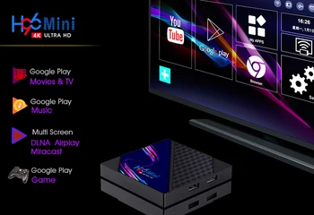H96 MINI V8 Quad Core RK3228A 4K HD Smart TV Box Dvigubai WIFI Bevielio TV Set-top Box 1G/2G RAM Ir 8G/16G ROM Media Player