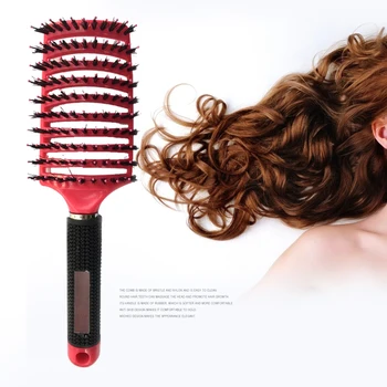 Hairbrush Moterų, Moterų Plaukų, Galvos odos Masažas Šukų Šerių&nailono Hairbrush Šlapias Garbanotas Detangle Plaukų Šepetys Salonas