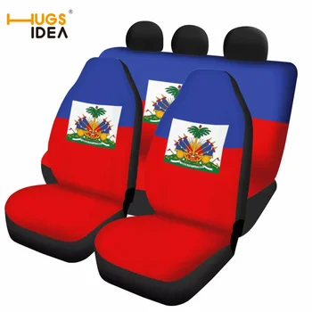 Haičio Vėliava Spausdinti Automobilio Interjero Dekoro Transporto priemonių Sėdynių Apvalkalai, Pilnas Komplektas Priekyje&Galinės Sėdynės Patvarus Sėdynės Apsauga Pagalvėlių Moterys Vyrai