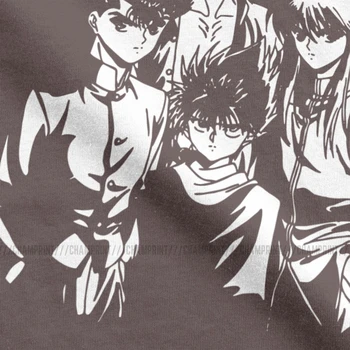 Haku Grupė T-Marškinėliai Vyrams Yu Yu Hakusho Yusuke Kurama Anime Mados Medvilnės Tees Apvalios Apykaklės Trumpas Rankovės Marškinėliai 6XL Viršūnės