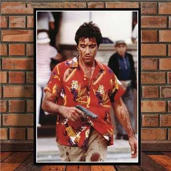 HD Spausdinti Gangsterių Filmas-AL PACINO SCARFACE Plakatas Sienos Meno Kambarį Apdaila Nuotrauką