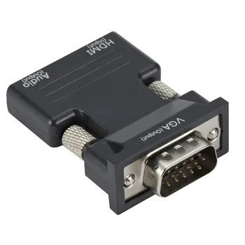 HDMI suderinamus į VGA Adapteris Moterų ir Vyrų HD 1080P Audio Kabelis Konverteris, Skirtas PC Nešiojamas TV Box Kompiuterio vaizdo Projektorius
