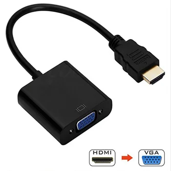 HDMI į VGA Kabelis Skaitmeninis Analoginis Konverteris HD 1080P PC Laptop Tablet HDMI Male VGA Famale Konverteris Adapteris