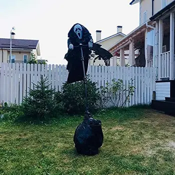 Helovinas Ghostface Kaliausė Apdailos Unikalus Kūrybinis Baisu Kabinti Ghostface Kaliausė Dekoracija Sode Ir Kieme Medis