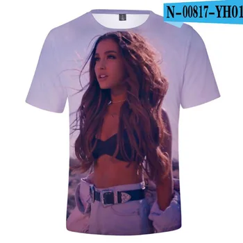 Hip-Hop Mados Ariana Grande 3D Atspausdintas Marškinėliai Moterims Vasara O-Kaklo trumpomis Rankovėmis Juokinga T-Shirt Vyrai Moterys Marškinėlius