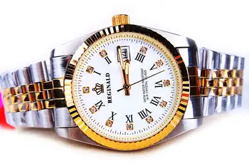HK Prekės Prabangos Mėgėjams Laikrodžių Vyrams Datą Dieną Vandeniui Pora Laikrodžiai Moterims Aukso Nerūdijančio Plieno Kvarcinis Laikrodis Montre Homme