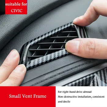 Honda Civic 2016-2020 ABS Priekiniai Mažas Oro Sąlygos Išleidimo Angos Rėmo Lipdukas Interjero Apsaugos Automobilis-Optikos Reikmenys