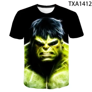 Hulk 2021 Naujas Vasaros 3D T Marškinėliai Atsitiktinis Streetwear Berniukas Mergaitė Vaikai Mados Vyrams, Moterims, Vaikams Atspausdintas T-shirt Kietas Viršūnes Tee