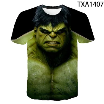 Hulk 2021 Naujas Vasaros 3D T Marškinėliai Atsitiktinis Streetwear Berniukas Mergaitė Vaikai Mados Vyrams, Moterims, Vaikams Atspausdintas T-shirt Kietas Viršūnes Tee