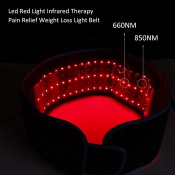 IDĖJA ŠVIESOS 2021 Naujas 25W 660nm LED Raudonos Šviesos ir 850nm Netoli Infraraudonųjų spindulių Šviesos Terapijos Prietaisus, Didelės Pagalvėlės Nešiojami Wrap Skausmas