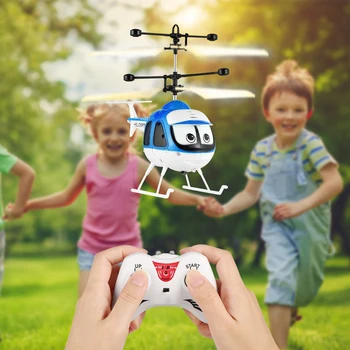 Indukcijos Plaukioja Žaislai, RC Sraigtasparnis Animacinių filmų Nuotolinio Valdymo Drone Vaikas Plokštumos Žaislai Mini USB Įkrovimo RC Sraigtasparnis Patalpų Skrydžio Žaislai