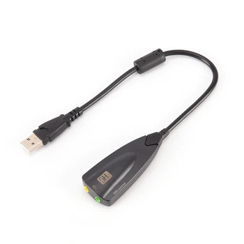 Išorinė USB Garso Plokštę, 5H V2 7.1 Audio Adapteris, USB 3D CH Virtualių Kanalų Garso Takelio, Nešiojamas KOMPIUTERIS