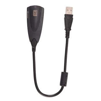 Išorinė USB Garso Plokštę, 5H V2 7.1 Audio Adapteris, USB 3D CH Virtualių Kanalų Garso Takelio, Nešiojamas KOMPIUTERIS