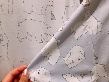 Japonija pjs polar bear spausdinti modalinis patogi pižama porų sleepwear naktiniai drabužiai