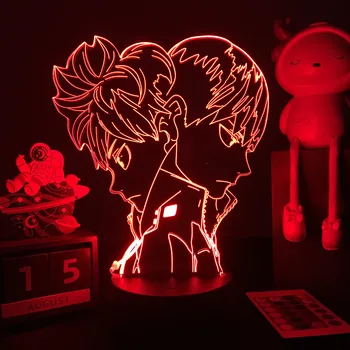 Japonų Anime Haikyuu!! 3D LED Lempos Shoyo Hinata Ir Tobio Kageyama Paveikslas Dovana Led Naktį, Šviesos, Vaikams, Vaiku, Miegamojo Puošimas