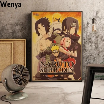 Japonų Anime Meno Plakatas Animaciją Paveikslėlį Šeimos Apdailos Animacinių filmų Meno Plakatas Vaikų Kambario Sienų Apdaila