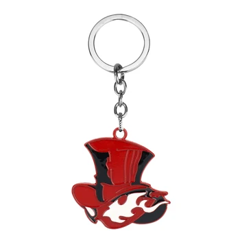 Japonų Žaidimas Persona 5 P5 Keychain Imtis Savo Širdies Logotipą, Red Hat, Raktas Grandinę, Moterų, Vyrų, Raktų Pakabukai Pakabukas Suvenyras, Dovana