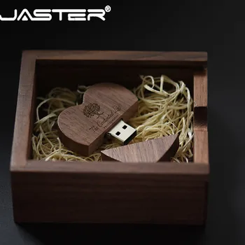 JASTER usb flash drive 2.0 mediniai flash 64gb 128GB širdį + box usb flash pen 8GB 16gb 32GB usb 2.0 išorinis pendrive saugojimas