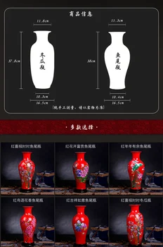 Jingdezhen Keramikos Kinų Stiliaus Eed Hydroponic Vaza Gėlių Vaza Kambarį Dekoruoti Klasikinio Didelis Vaza