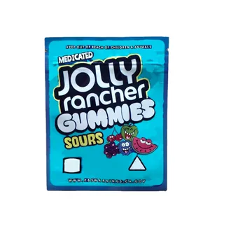 Jolly rancher Gummies sours Pakuotės Zip-Lock Pakavimo Maišeliai 600 mg Jolly rancher Saldainiai Mylar Pakuotė Krepšiai