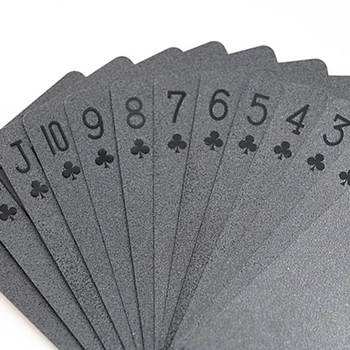 Juoda Matinė Plastiko Pokerio Kortos PET Vandeniui Kortų Stalo, stalo Žaidimų Šalies Šeimos narių Rinkimo