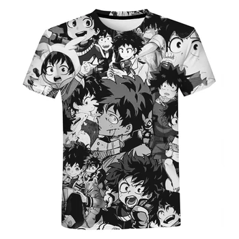 Juokinga Boku No Herojus akademinės bendruomenės Marškinėliai Vyrams Anime T-shirt Mano Herojus akademinės bendruomenės Trumpas Rankovės Animacinių filmų Deku Tee Vyras/moteris Spausdinti Marškinėliai