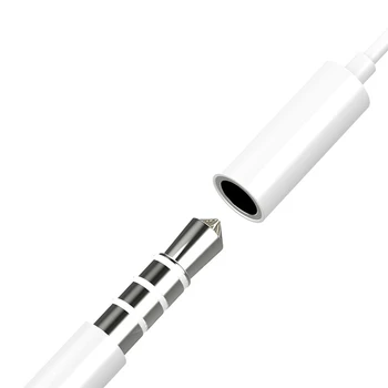 Kabelio adaptador de Audio Žaibo a conector Jack 3,5 mm para iPhone X, XR, XS, 11 Pro, Max, 8, 7, 6, 6S Plius, SE