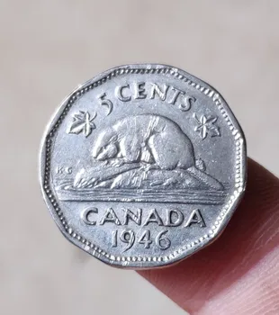 Kanada 5 centai 21mm Sandraugos Monetas, Senus Originalus Kolekcines Monetos Tiražas Realių Atsitiktiniai Metų