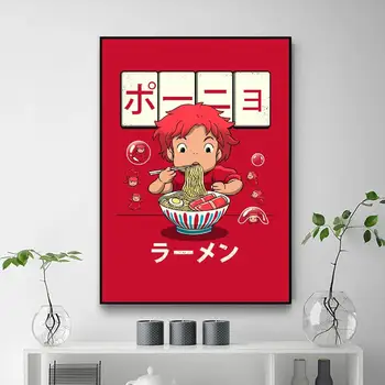 Karosas Ramen Anime Drobės Tapybos Menas Spausdinti Plakato Nuotrauką Sienos Modernus Minimalistinis Miegamasis Kambarį Apdaila
