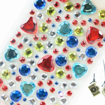 Karšto 3D Vaikų Perlas Lipdukai Diamond Lipdukas Akrilo Kristalų Lipduką 