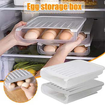 Karšto Pardavimo Buitinių Kiaušinių Dėžutėje Šaldytuvas, Virtuvės Dvigubo sluoksnio Laikymo Dėžutė Kiaušinių Stovas, Automatinis Pasipriešinimo talpinimo#g35