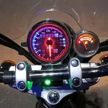 Karšto Pardavimo Motociklo Spidometras Sumanūs Gamyba 12V Motociklo Spidometras Odometras su Neutralios Pavaros Posūkio Signalo Indikatorius