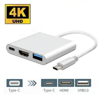 Karšto Pardavimo Naują Atvykimo 3 in 1 Adapteris, USB 3.1 C Tipo Hdmi+USB 3.0+C Tipo Stebulės
