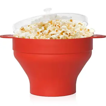 Kaušeliai Microwaveable Pūsti Formuotojas Pop Corn Dubuo Su Dangčiu, Mikrobangų Saugus, Nauja Virtuvė Bakingwares 