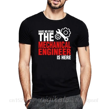 KAVOS vasaros Vyrų Dizaino nebijok Mechaninė Inžinierius Čia Marškinėliai trumpomis Rankovėmis Custom T Shirts Vyrų XS-XXXL