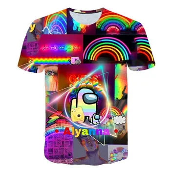 Kawaii Naują Žaidimą iš Mūsų, Marškinėliai Vaikams 2021 Juokingas Vasaros Viršūnes Animacinių filmų T-shirt Impostor Grafinis Tees Hip-Hop Unisex Marškinėlius