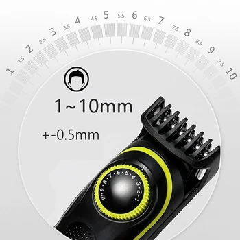 Kemei Plaukų Žoliapjovės Buitinių Elektrinių Plaukų Kirpimo mašinėlių Daugiafunkcinis Įkrovimo Skustuvas LED Ekranas, 5 in 1 Pjovimo Galvutės belaidžius