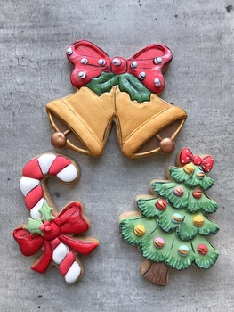 KENIAO Ramentas Cookie Cutter Kalėdų Šalis - 7.1 x 11 CM - Sausainių kepimo Minkštas Duona Cutter - Nerūdijantis Plienas