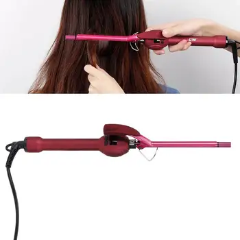 Keramikos Stilius Įrankiai LCD Elektros Hair Curler Profesionali Plaukų Dvejoti 9mm Smart itin smulkios kietosios Garbanoti Anti-plikymo Plaukų Suktukai