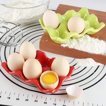 Kiaušinių Dėklas Keramikos Kiaušinių Laikiklį Kiaušinių Laikymo Konteineris Porceliano Balionėlis Organizatorius Anti-Slip 6 Tinklus Virtuvės Countertop Šaldytuvas