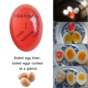Kiaušinių Laikmatis Spalva Keičiasi Kiaušinių Laikmatis Derva Medžiaga Puikiai Virtų Kiaušinių Temperatūros Virtuvės Pagalbininkas Kiaušinių Laikmatis Raudona Laikmatis Įrankiai