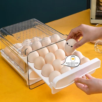 Kiaušinių Laikyti Fresh Box Namuose Kiaušinių Dėklas Didelės Talpos Kiaušinių Dėžutės Organizacijos Šaldytuvas Talpinimo Nešiojamų Virtuvės Saugojimo Elementus