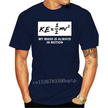 Kinetinės Energijos Masė Judesio T-Shirt Pastato Grafinis Egzotiškos Suvenyrinius Marškinėlius Vyrams Medvilnės Paprasta Sukurti Vyriški Saulės
